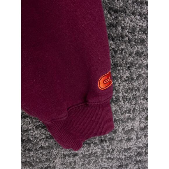 Vintage Virginia Tech Hokies Sweatshirt Mens XL Maroon Red Embroidered Logo NCAA - Picture 4 of 9